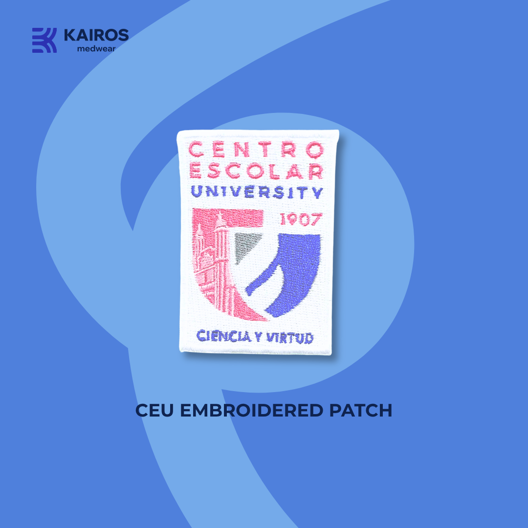 Centro Escolar University (CEU) Uniform-Logo-Aufnäher | Kairos bestickter Schulaufnäher
