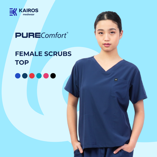 Female Scrubs Top | V-Neck | Kairos PureComfort