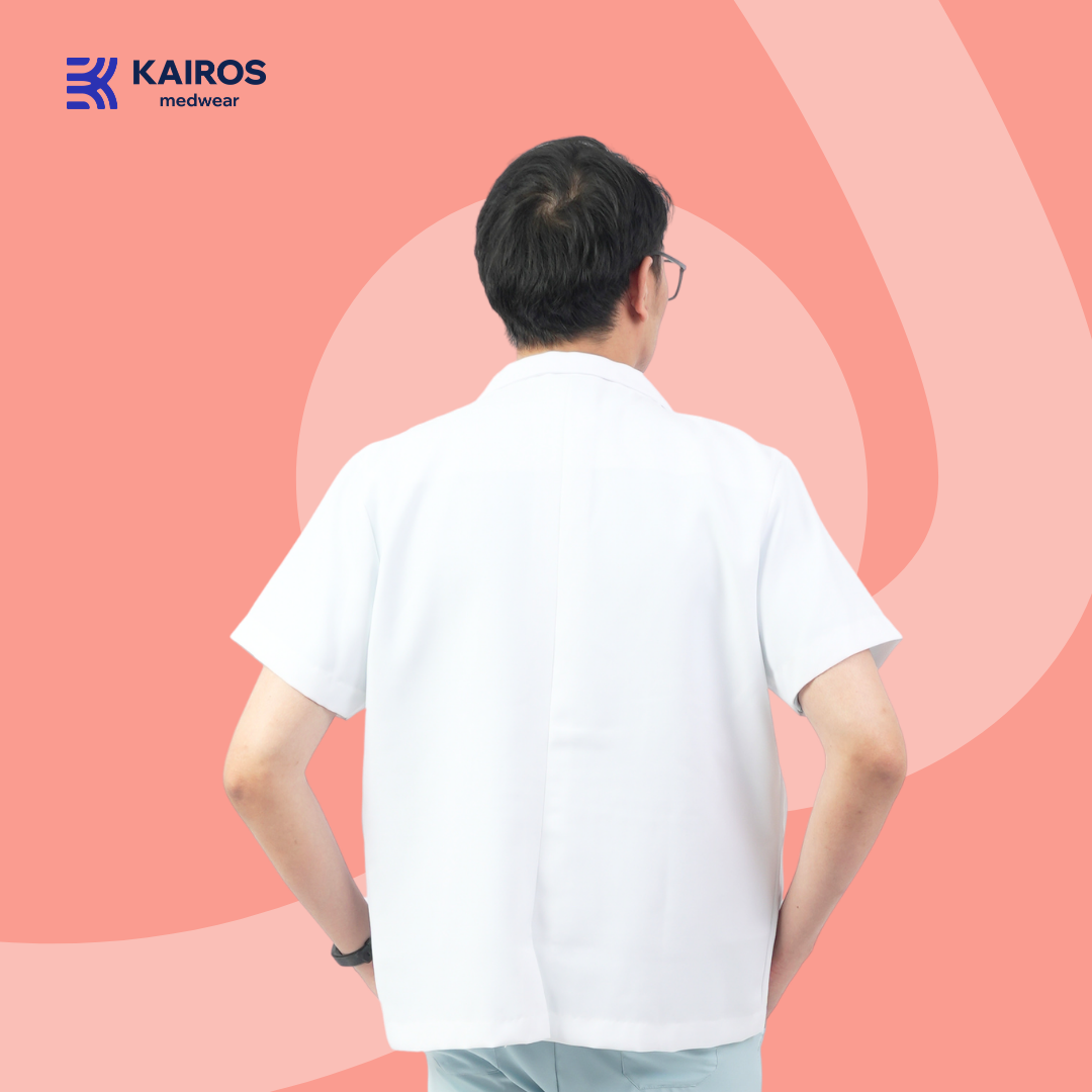 Gabardine-Arztkittel | Kurzarm | Kairos Medwear