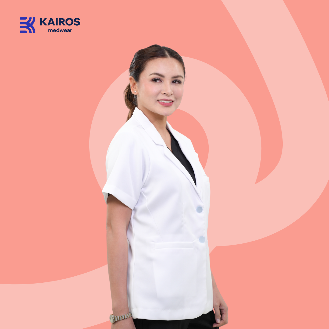 Gabardine-Arztkittel | Kurzarm | Kairos Medwear