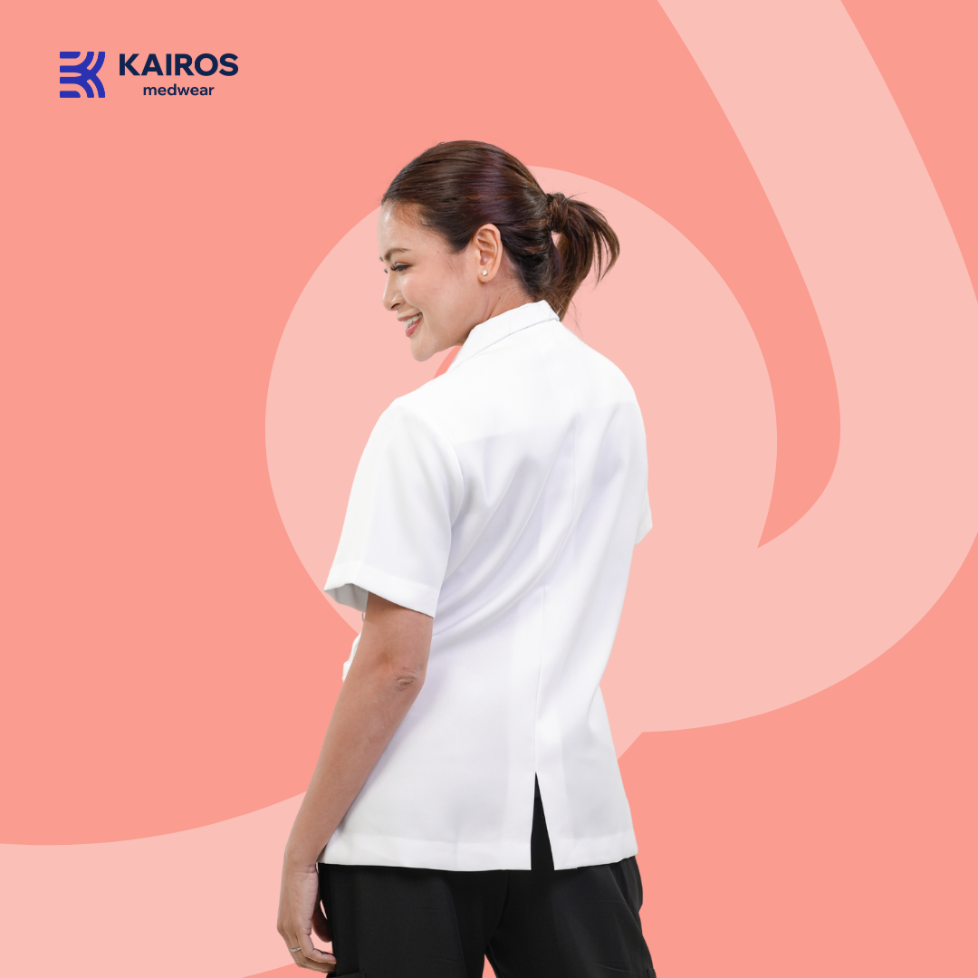 Gabardine-Arztkittel | Kurzarm | Kairos Medwear