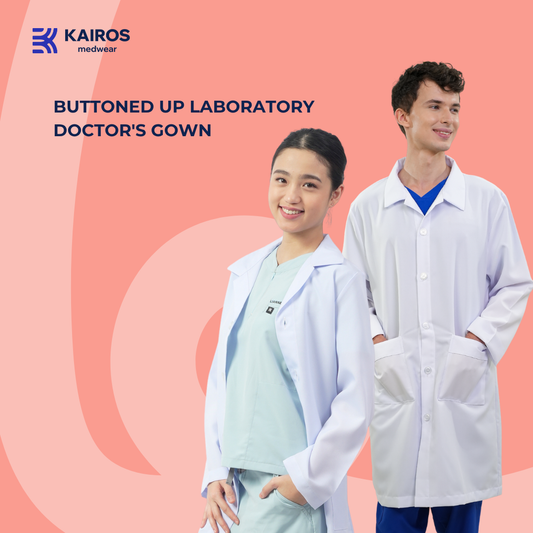 Buttoned Laboratory Gown | Doctor’s Lab Coat | Kairos Medwear