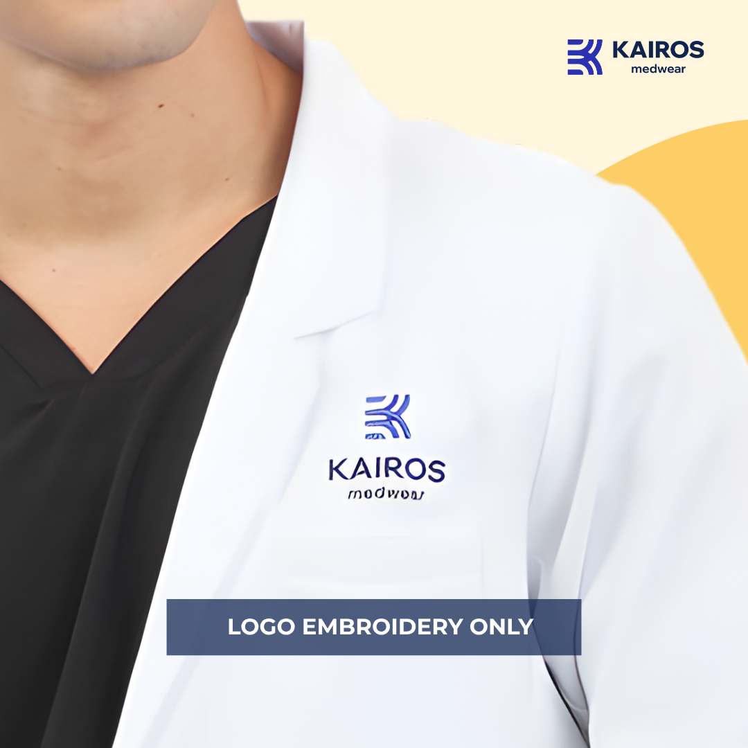 Kairos Medwear EMBROIDERY ONLY ADD-ON for Scrubs and White Coats (NO GARMENT)