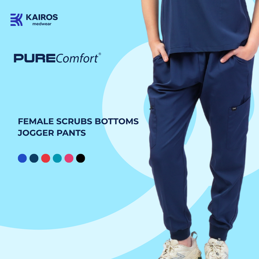 Female Scrubs Bottoms | Jogger Pants | Kairos PureComfort