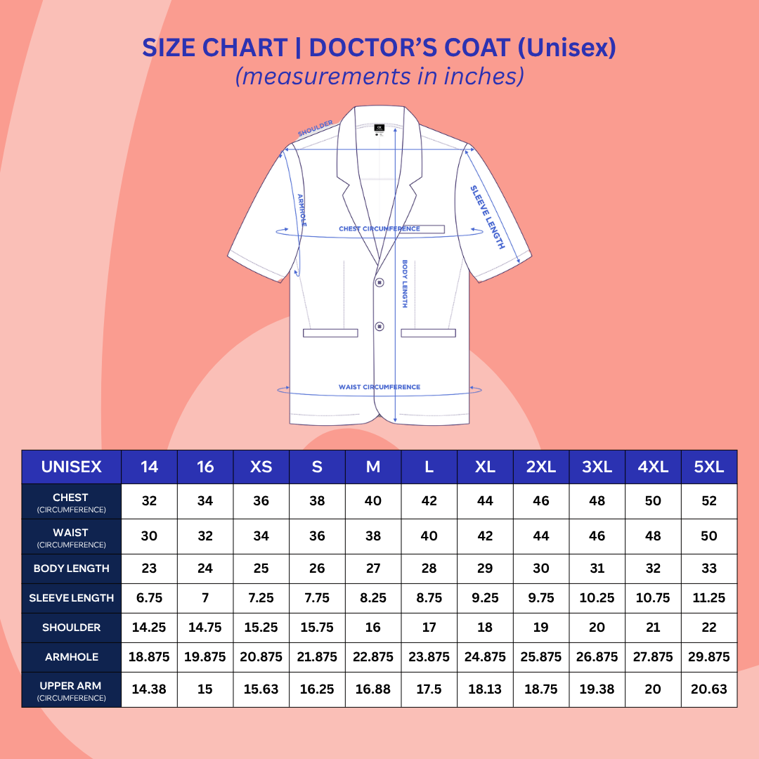 Gabardine-Arztkittel | Kurzarm | Kairos Medwear