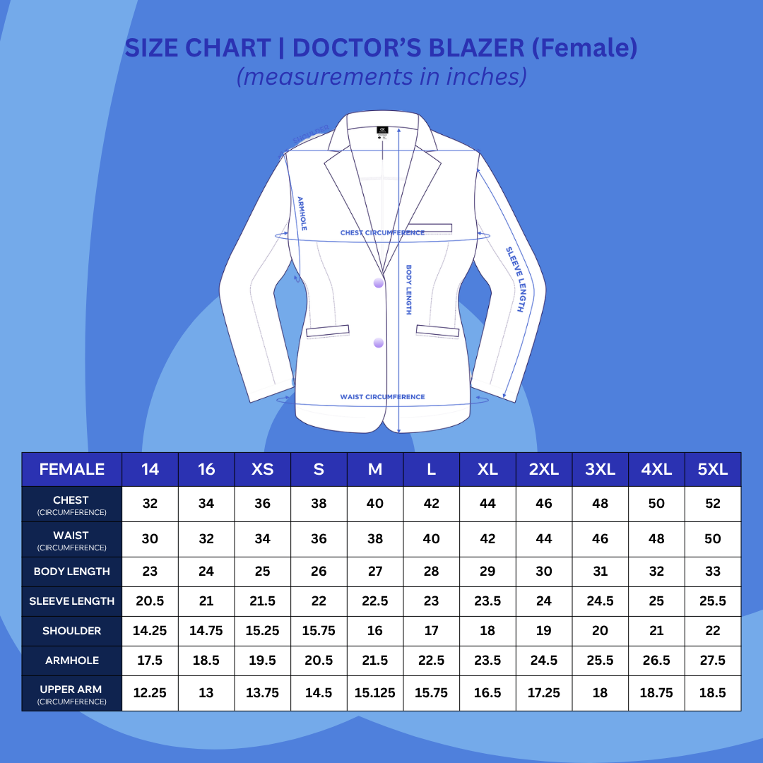 Gabardine Damen Blazer Weiß | Lange Ärmel | Kairos Medwear